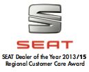 Certificate of SEAT Dealer of the Year 2013/15 Regional Customer Care Award