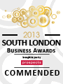 Certificate of 2013 South London Business Awards for Kinghams Car Repairs Croydon